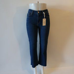 NWT Womens L.T.J (Letter To Juliet)"Sicily" Dark Blue Denim Boot Cut Jeans 25.